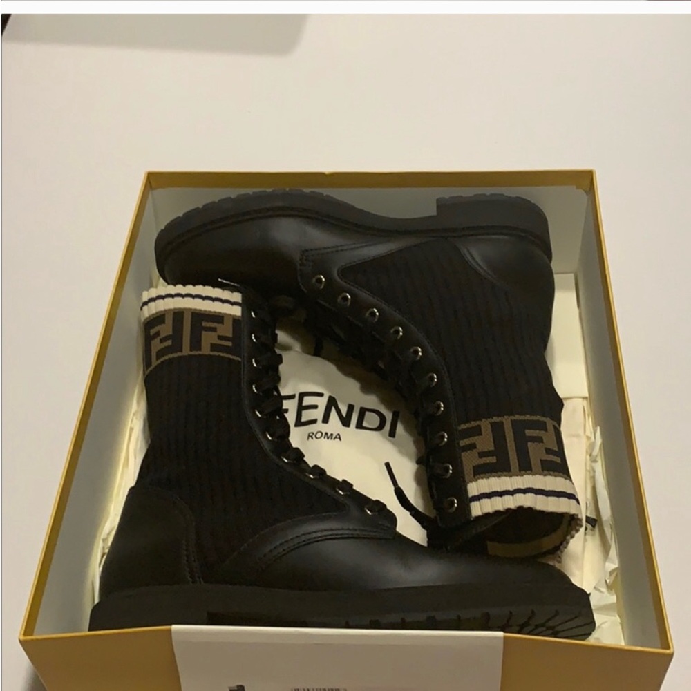 Fendi Black and Brown Women's Boots